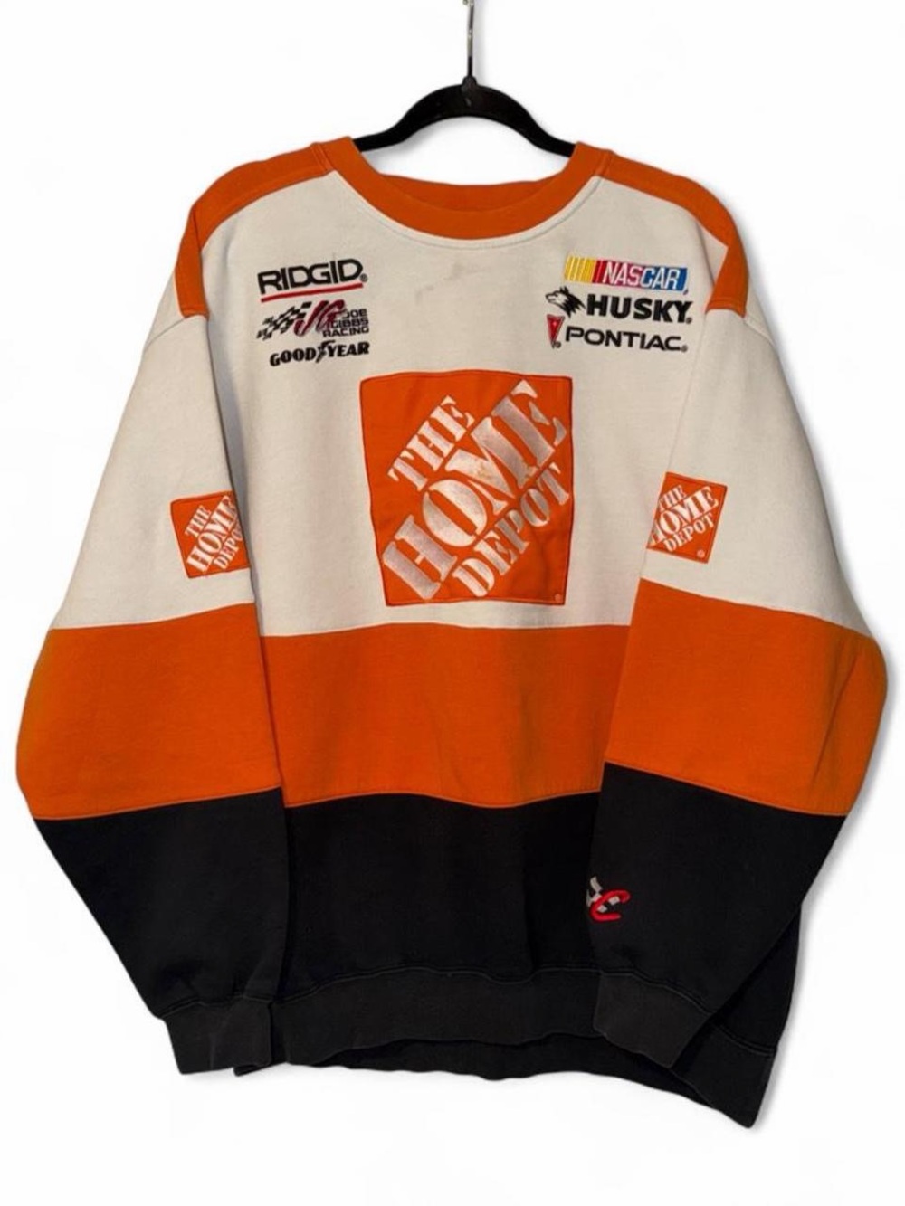 Vintage NASCAR Home Depot racing embroidered sweatshirt size XL